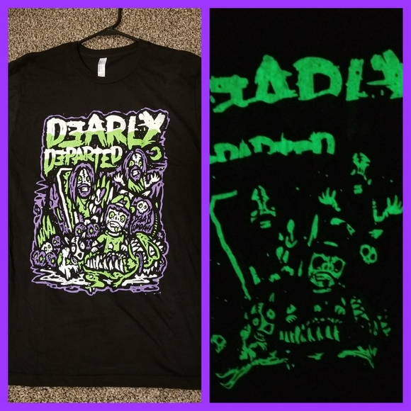 American Apparel Other - SOLD on Marketplace NEW Glow-In-The-Dark Dearly Departed Graphic T-shirt - M